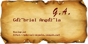 Gábriel Angéla névjegykártya